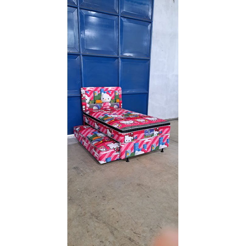 spring bed sorong galaxy motif anak