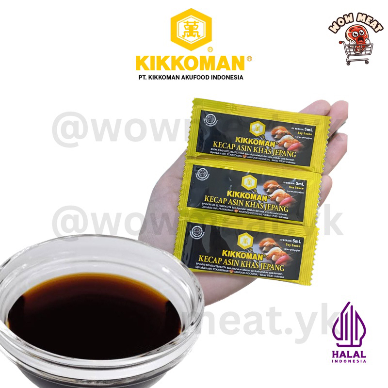 

Kikkoman Soy Sauce / Kecap Asin Jepang Halal SACHET 5 ml