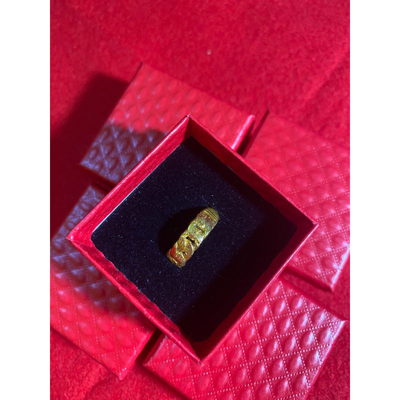 Cincin Lapis Emas Model 5 (Rantai Tebal)