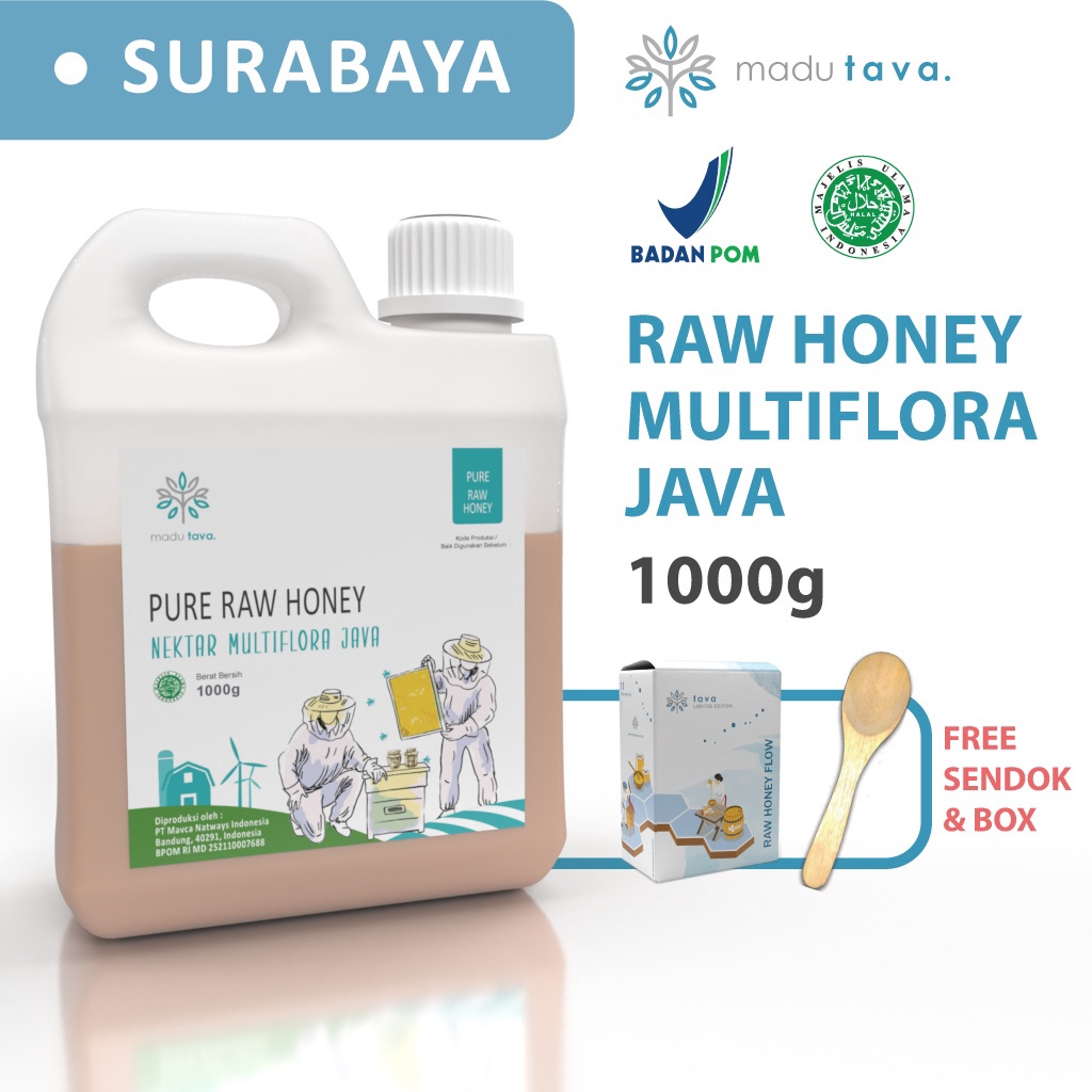 

Terbaik Madu Murni Asli 1kg Tava Grade A Nektar Multiflora Java 1 Alami Pure Natural Raw Honey