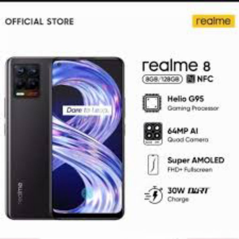 REALME 8 RAM 8/128 GB | REALME8 RAM 8/128 GB GARANSI RESMI REALME INDONESIA