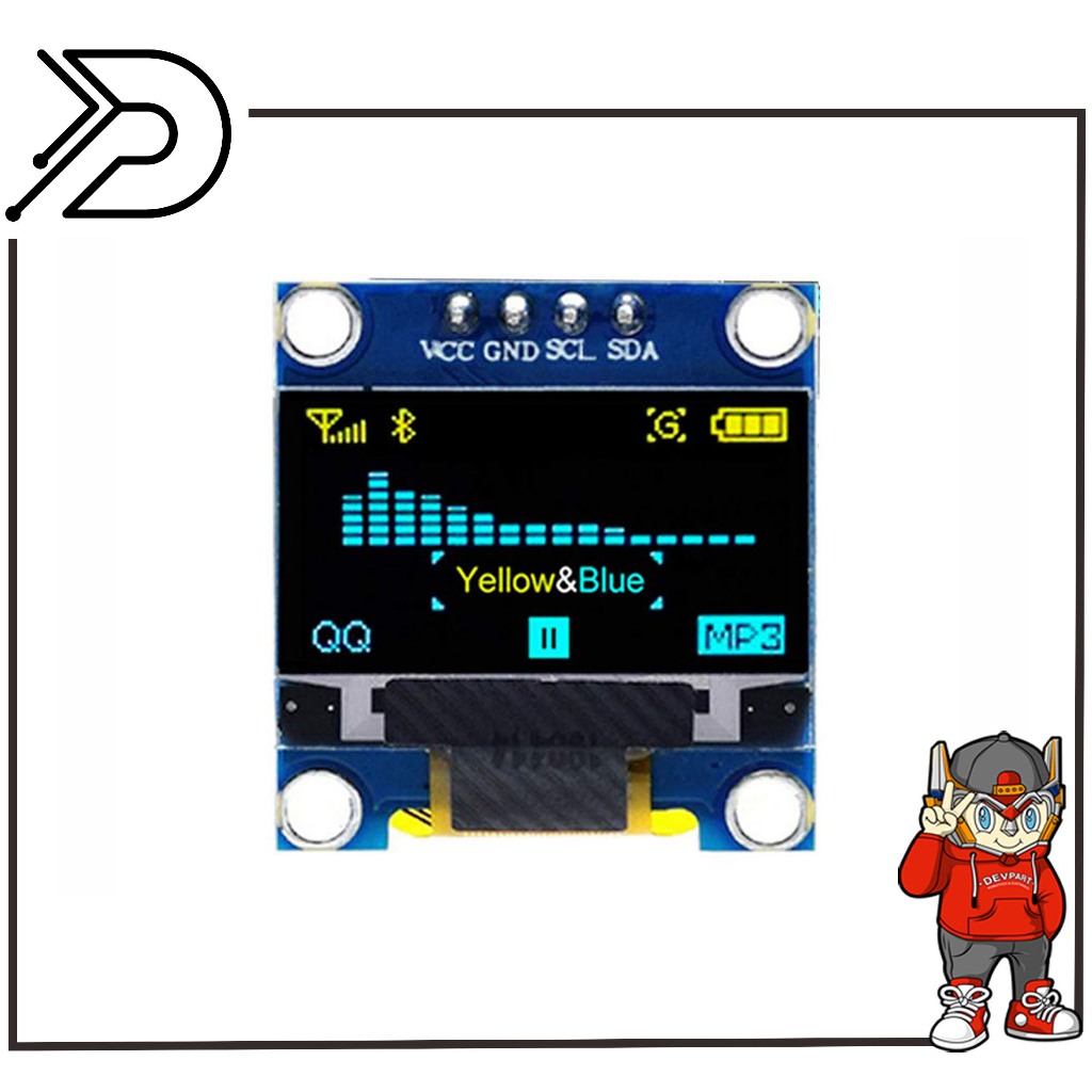 OLED LCD 0.96 Inch Yellow Blue I2C IIC 128X64 DISPLAY MODULE FOR ARDUINO