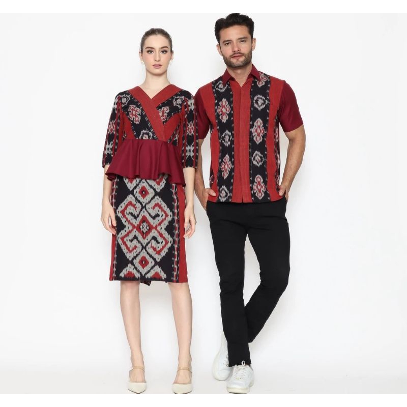 TERBARU COUPLE KELUARGA SET KEMEJA DRES TENUN BLANKET JEPARA, BAJU PESTA, BAJU GEREJA