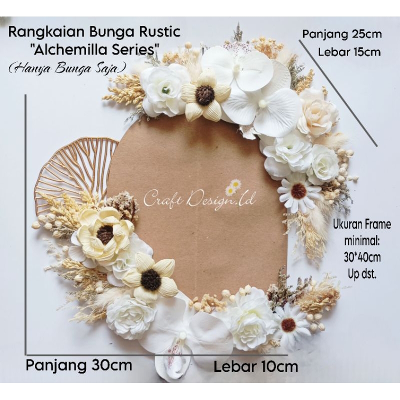 Rangkaian Bunga Rustic Alchemilla Series  Mahar Dekorasi Pernikahan Hantaran