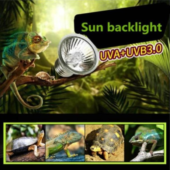 Lampu Nomoy 25 watt UVA UVB Pemanas Penghangat Kesehatan Kandang Reptil Kura Kura Iguana Kadal Gecko