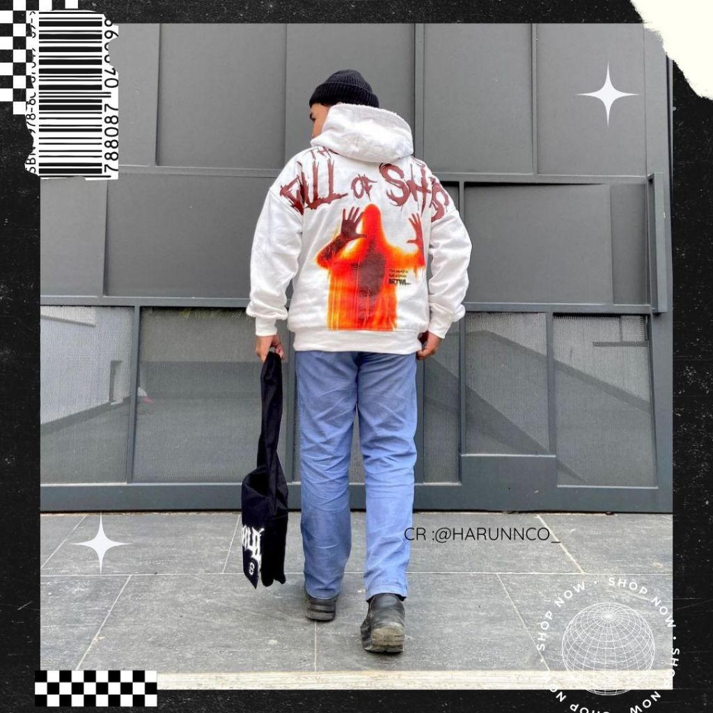 BRTWL - HOODIE BOXY OVERSIZE - FULL OF SHITS
