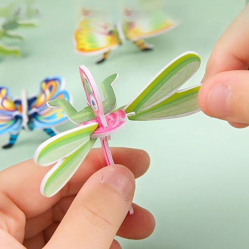 hot product puzzle 3d diy mainan edukasi diy puzzle 3d mainan puzzle 3d mini motif dino kupu kupu