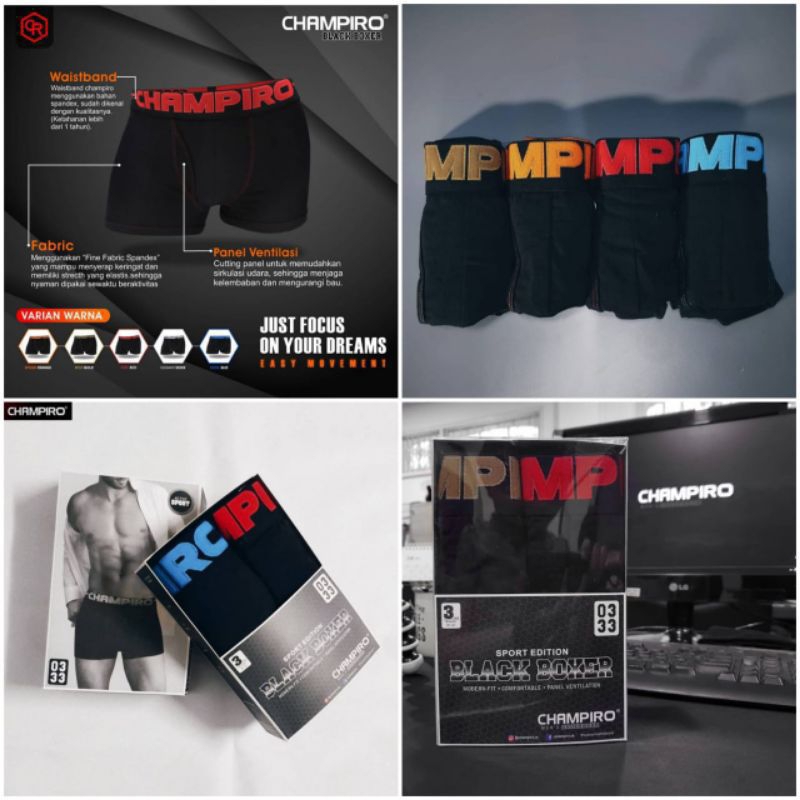 CD Boxer Champiro C. 0333-C/ CD Cowok [SNI/ORI] 3PCS
