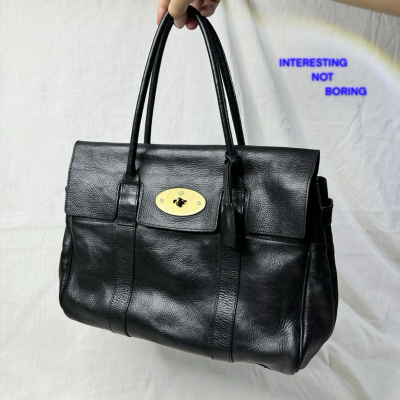 Preloved Mulberry Calfskin Bayswater Black