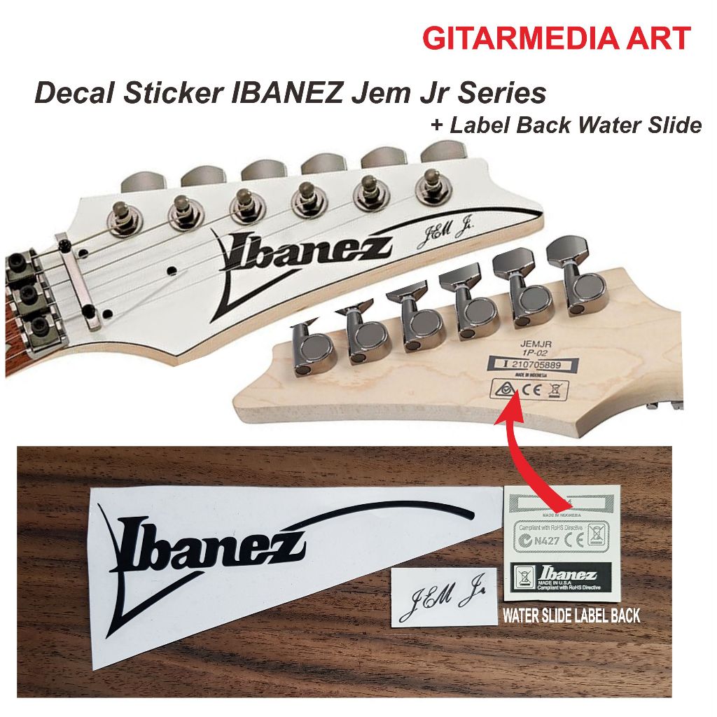 logo ibanez jem jr sticker logo ibanez stiker decal logo ibanez jem jr logo ibanez original stiker l