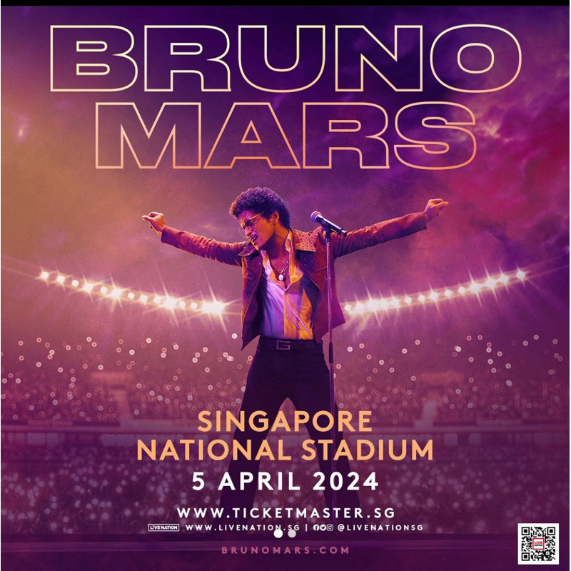 Tiket konser Bruno Mars Singapore