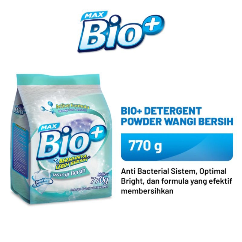 Bio+ Plus Detergent Powder Wangi Bersih 770g