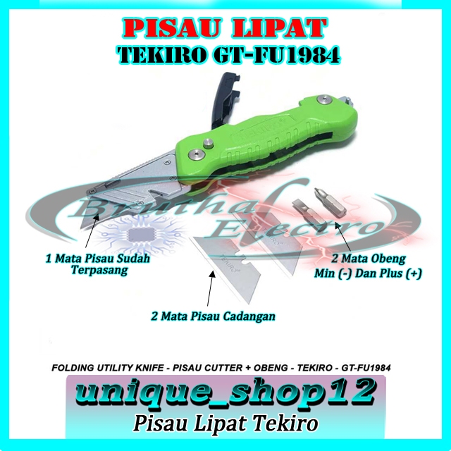 

Tekiro - Pisau Lipat - Refill Pisau Lipat 7Inch Industrial Tactikal Universal