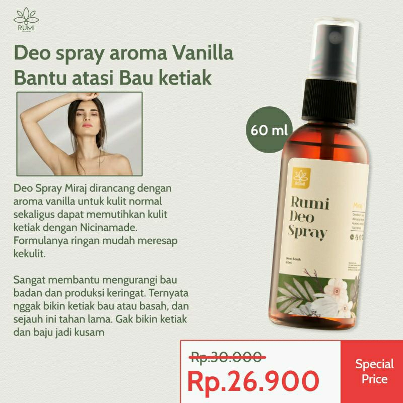 Deo Spray Halal RUMI LIMA WAKTU