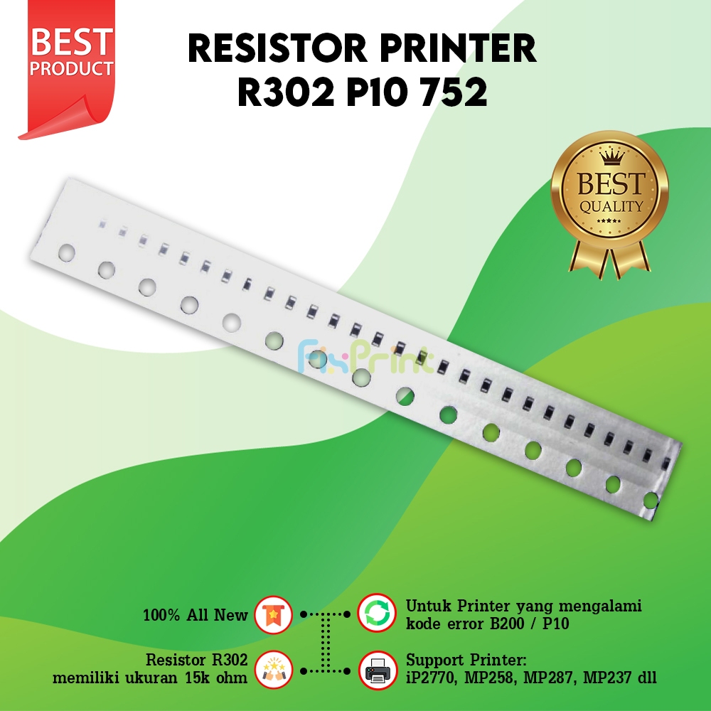 Resistor Canon R301 R-302 Error B200 P10 752 Mainboard Printer IP2270