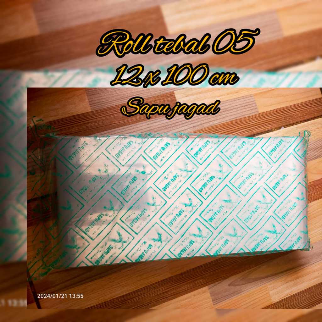 PP roll Uk 12 cm tebal 05 micron / PP roll 12 cm x 100 m x 5 PER PACK