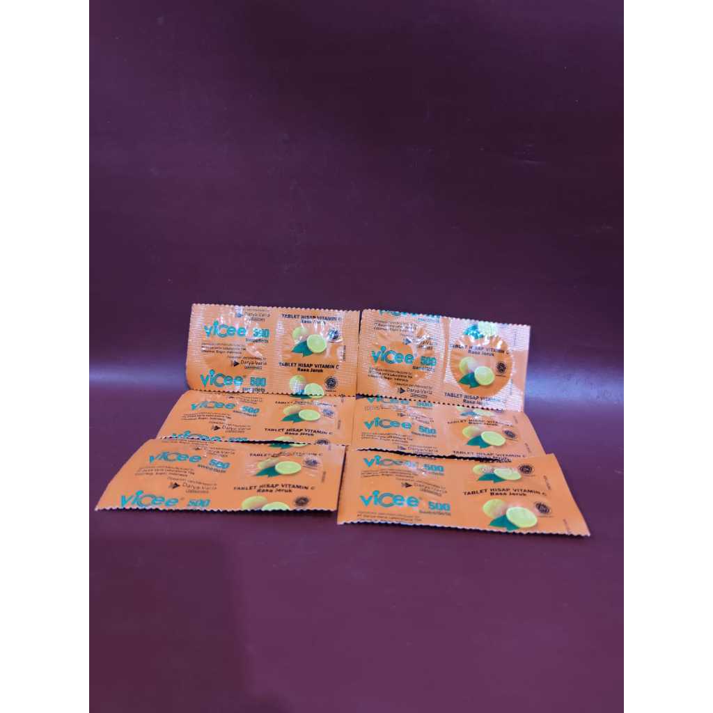 

Vicee 500 Permen isi 2 Per Strip - Permen Vitamin C Tablet Hisap Aneka Rasa