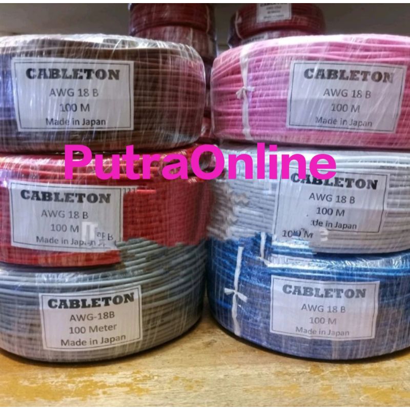 Kabel Awg18 B 100meter Kabel Serabut Tembaga Kabel Awg 18