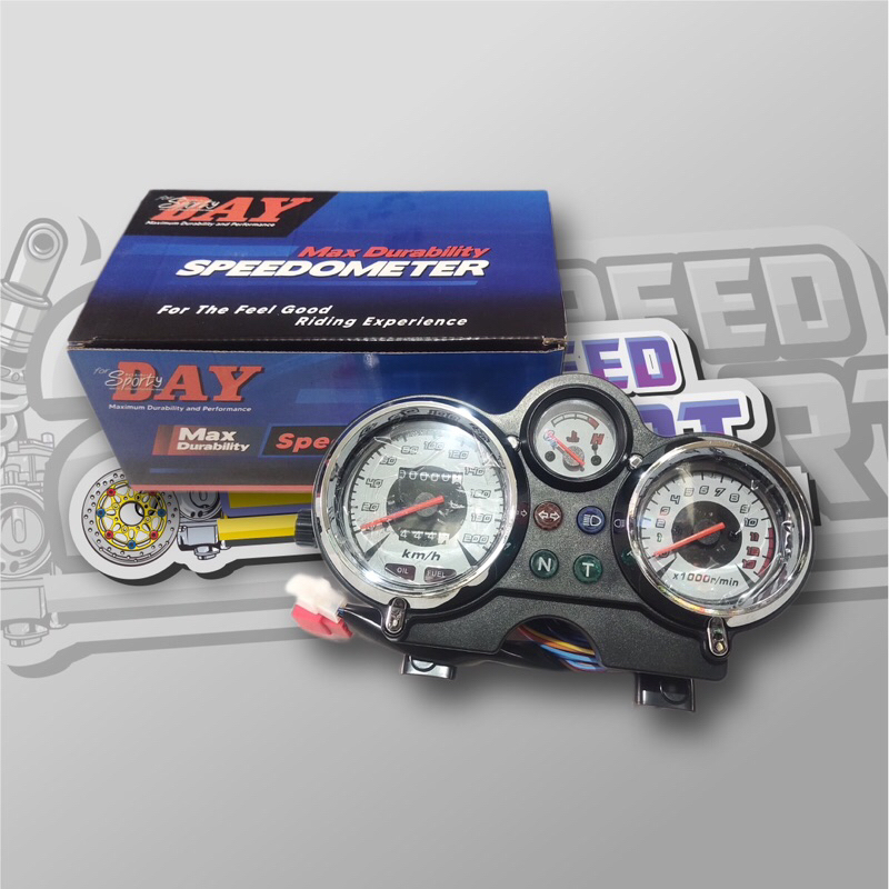 Spido Ninja Speedometer Ninja R SS Layar Putih Batok Crom | DAY
