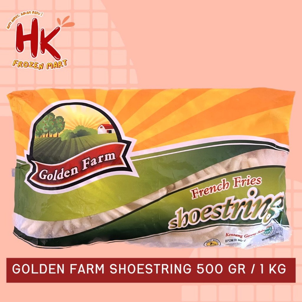 

Golden Farm Kentang Shoestring 500gr / 1 KG | French Fries Premium goreng polos HK FROZEN MART