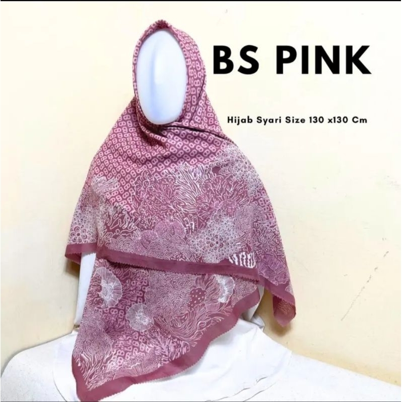 Jilbab Segiempat Syar'i - Segiempat Motif - Voal Premium