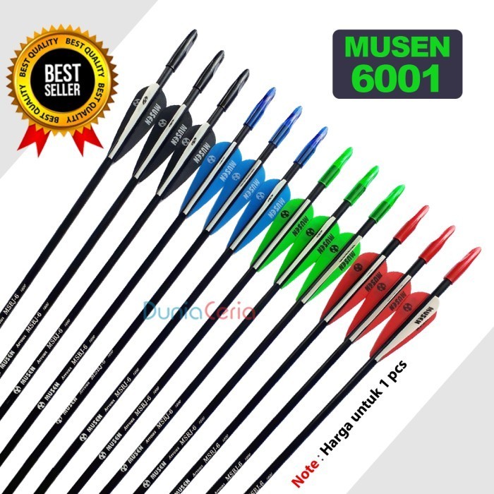 Anak Panah Arrow Musen Fiber Fiberglass 6mm Spine 1200 MSBJ-6