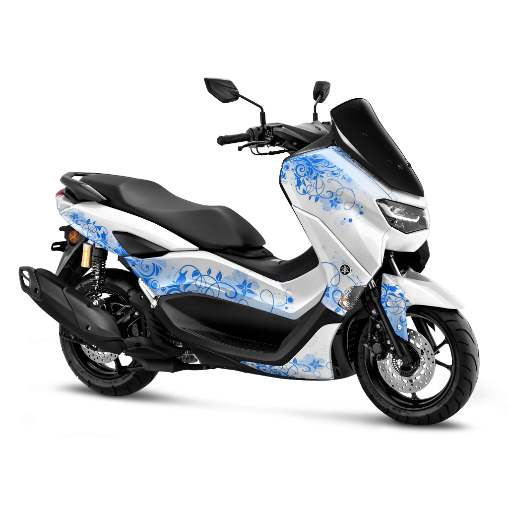 Decal Full Body Motor Yamaha Nmax  OLD -  NEW NMAX 2020 - 2024 Floral Putih Pink Biru ungu Orange