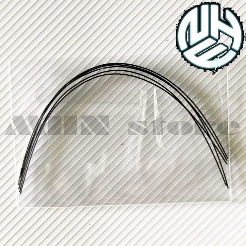 Kawat lentur behel gigi warna hitam isi 5 pcs, kawat behel fashion warna hitam