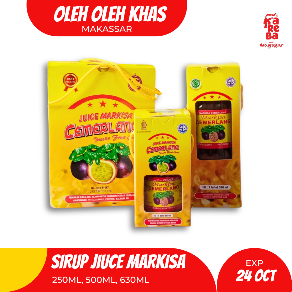 

Sirup/Selai Markisa Asli Tanpa Pengawet Khas Makassar 250ML, 500ML, 630ML - Oleh Oleh Makassar