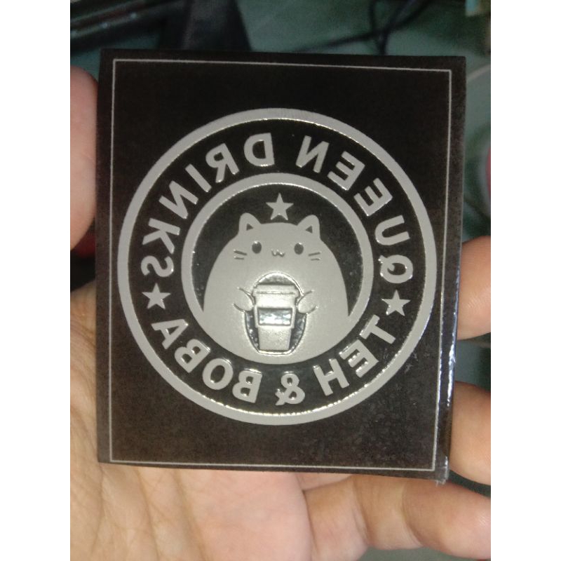 

stempel flash cup ukuran 55*67 tanpa tinta