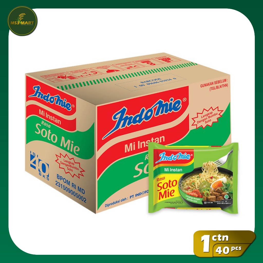 

Indomie Kuah Soto Mie 70 Gram 1 Karton 40 Pcs | MS3 Mart