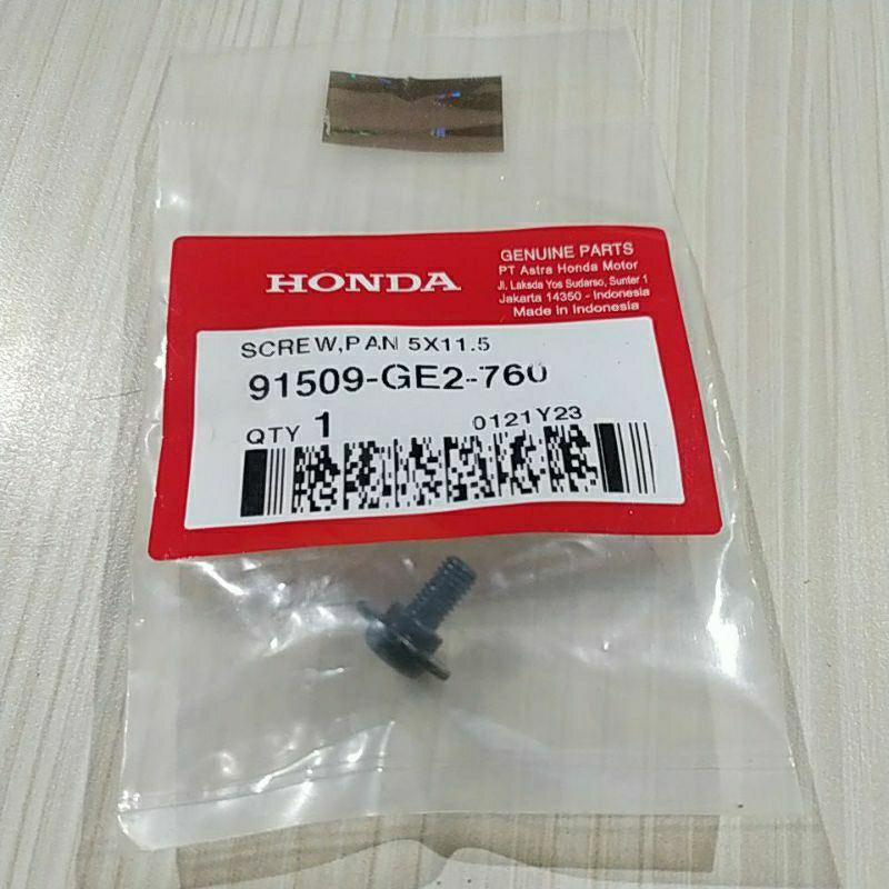 Baut Tebeng Leksil Cover Screw Pan 5X11.5 91509-GE2-760