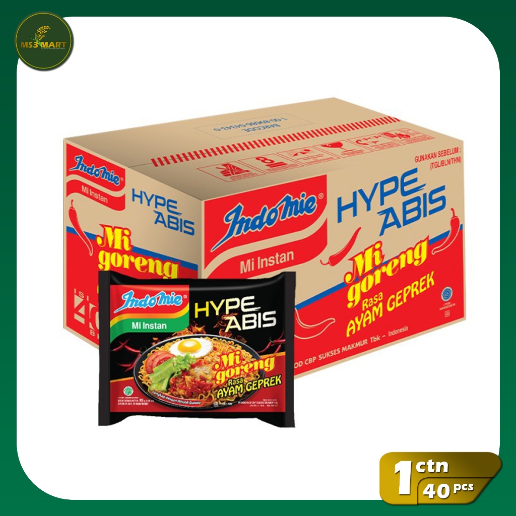

Indomie HypeAbis Ayam Geprek 85 Gram 1 Karton 40 Pcs | MS3 Mart