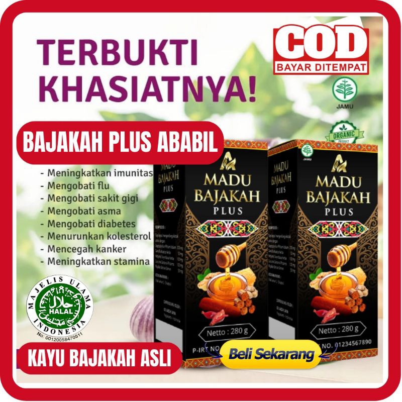 

Madu BAJAKAH PLUS ABABIL 280gr - Madu BAJAKAH ABABIL Akar Bajakah Kalimantan Obat Kanker Kista Benjolan & Wasir