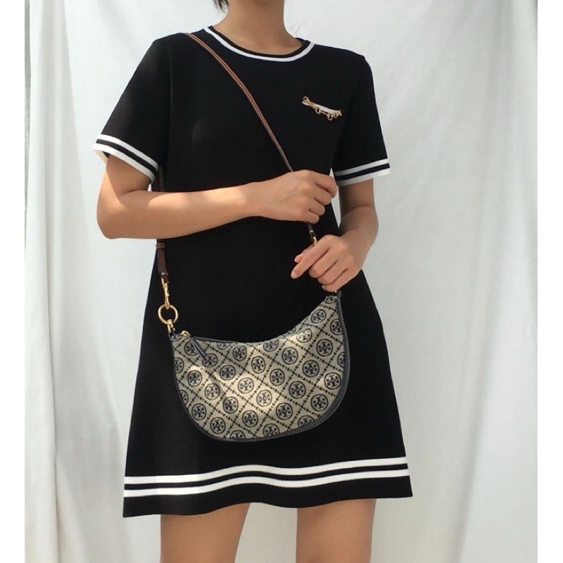 TB T Monogram Jacquard Hobo