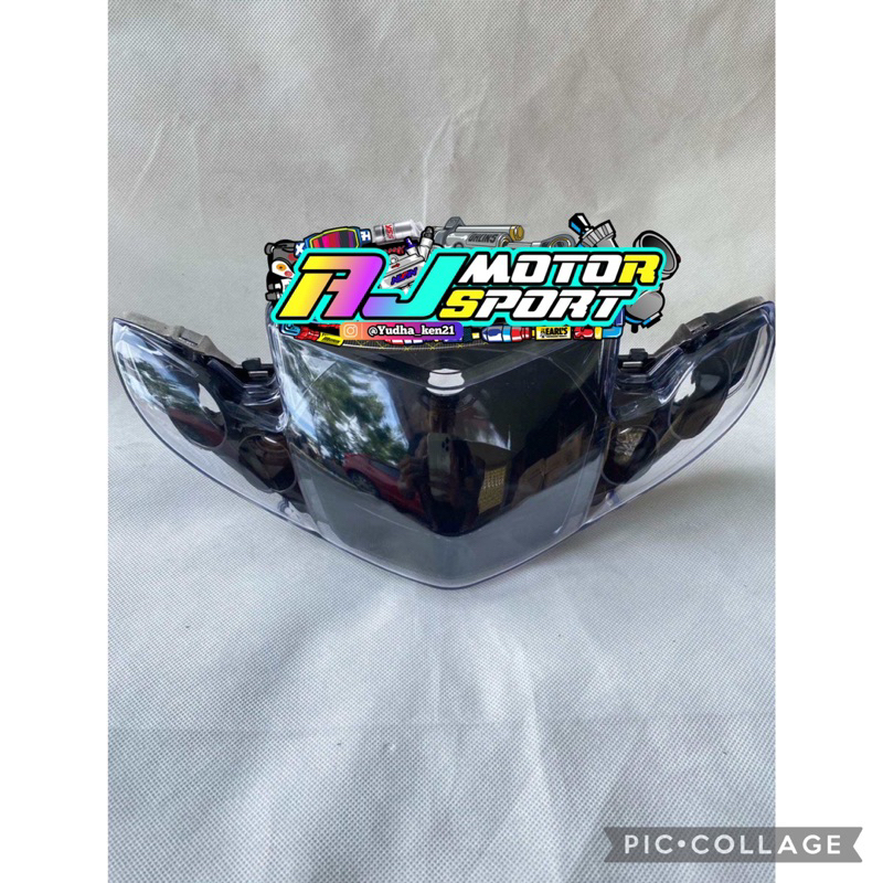 REFLEKTOR LAMPU DEPAN VEGA R NEW HITAM SMOKE