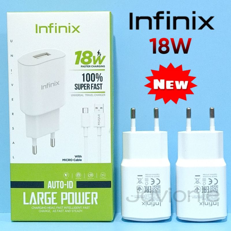 Charger Casan Cas HP INFINIX SMART 3 4 5 6 7 HD NFC Plus ORI MICRO USB 2A 10W 18W Fast Charging