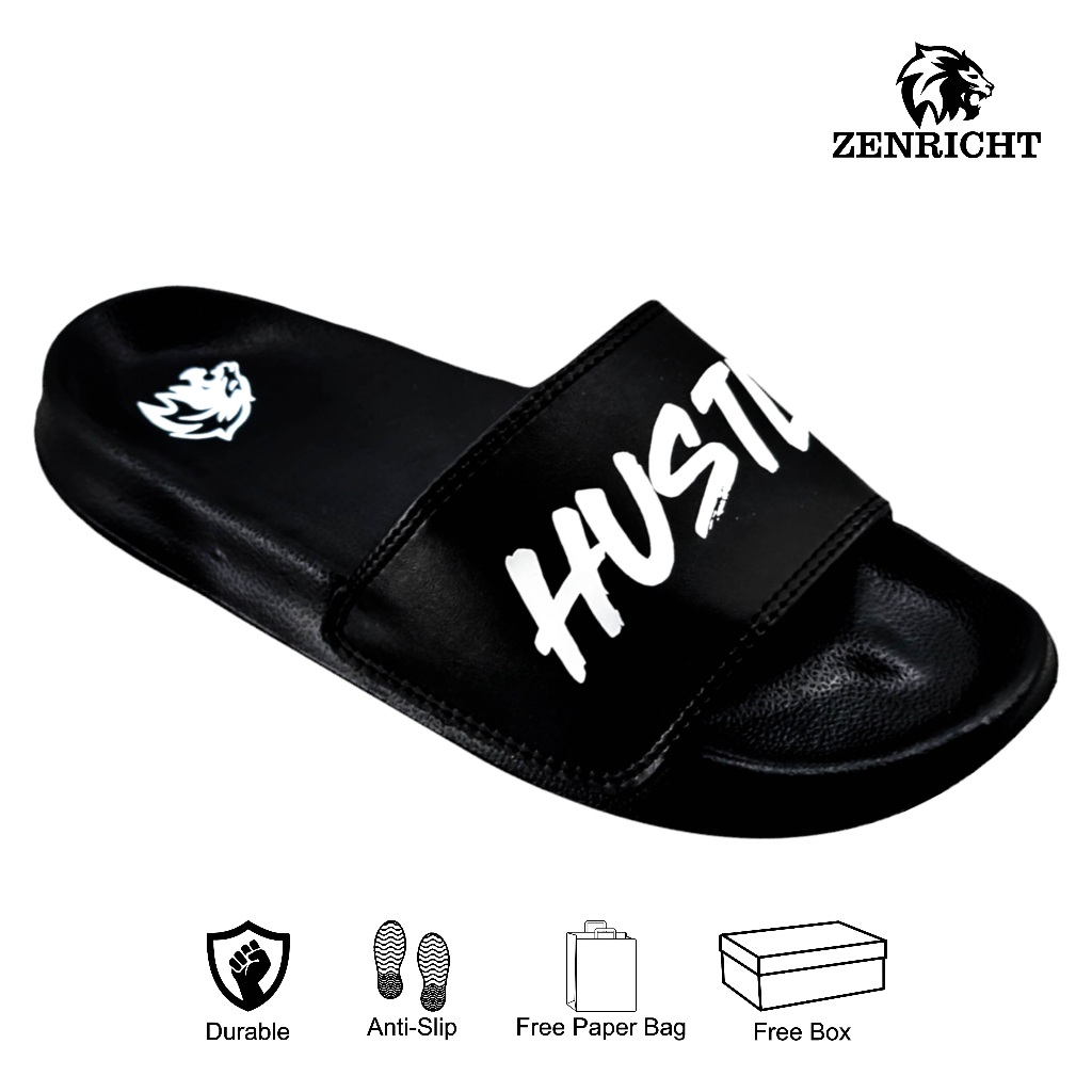 Zenricht - Sandal Slide Black White Slipper Unisex