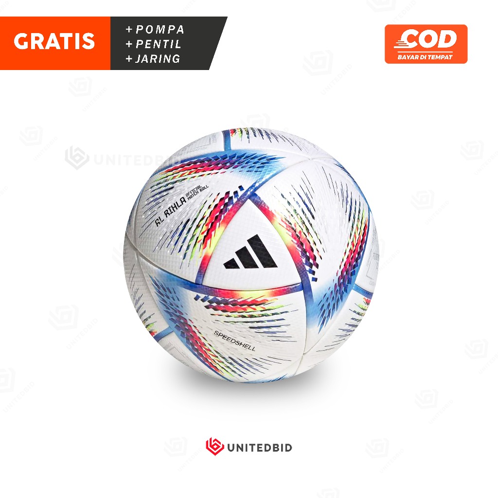 ADIDAS Bola Sepak Piala Dunia 2022 - Bola kaki world cup Qatar 2022 AL RIHLA - Bola sepak Al-Rihla