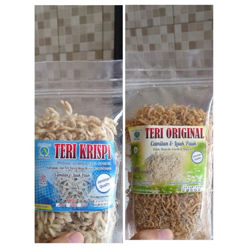 

teri krispi termurah, enak sekali, kriuk kres kres, halal, non msg, camilan dan lauk pauk