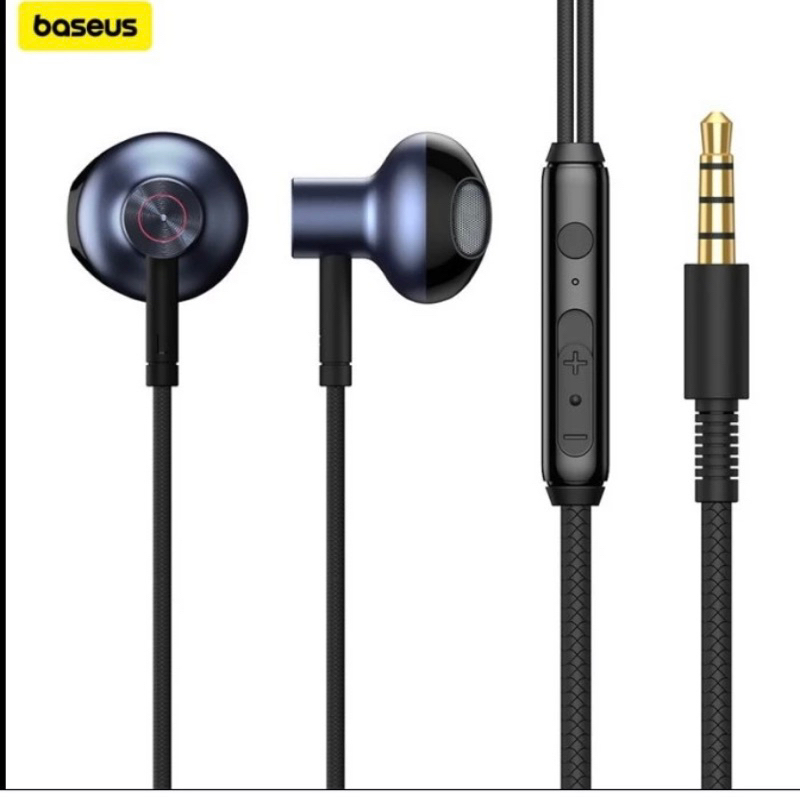 earphone baseus second, fungsi nyala semua. kabel aux