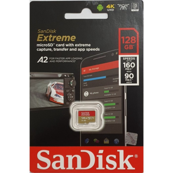 Unik Sandisk Extreme 128gb 160mb/s A2 / Memory Card MicroSD 128 gb Original Limited