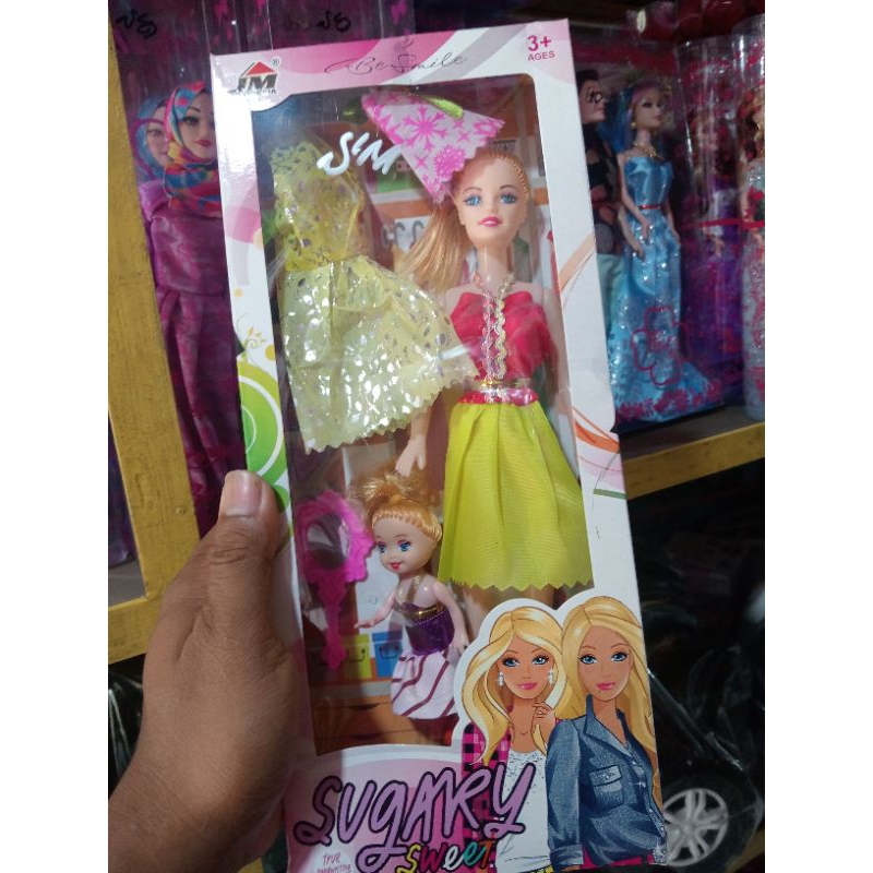 MAINAN ANAK BARBIE SET ANAK GAUN MURAH