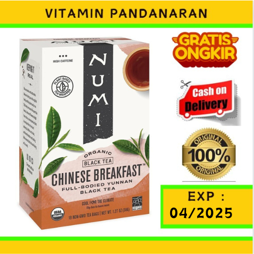 

NUMI Teh Organik Alami Chinese Breakfast Tea Organic 18 Teabags 36g