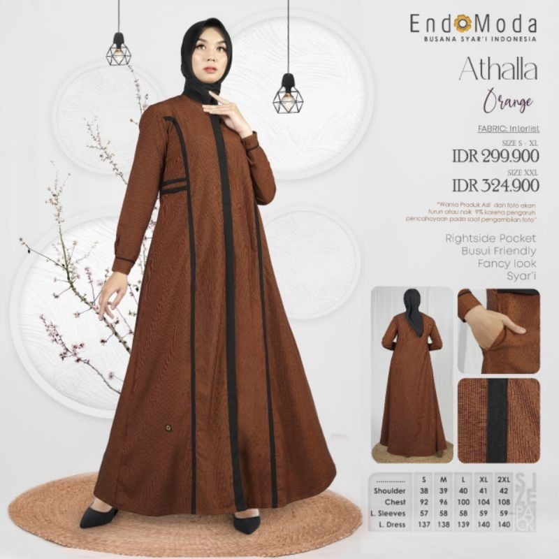 Endomoda Athalla Dress Gamis Muslimah Wanita
