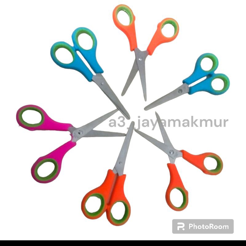 

(satuan) Gunting kecil Warna Warni Gunting kertas Stainless Stell orlee tanggung /gunting orlee ecer/gunting murah/gunting warna orlee