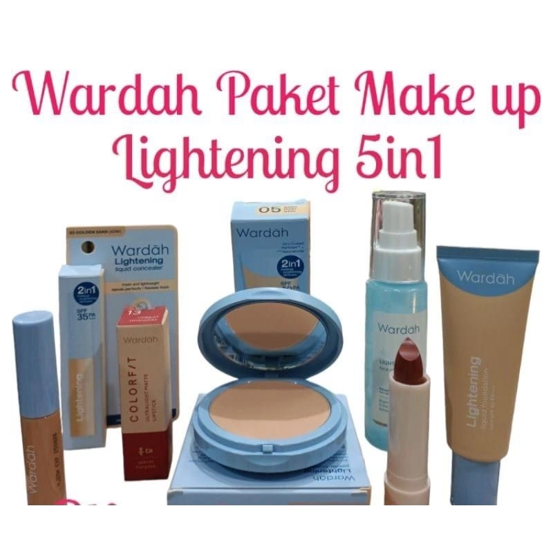 WARDAH PAKET MAKE UP LIGHTENING 5IN1