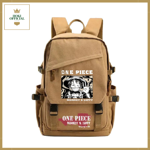 [COD] Ransel Kanvas Anime ONE PIECE MONKEY DLUFFY Waterproof Premium Canvas Tas Sekolah HokiOfficial