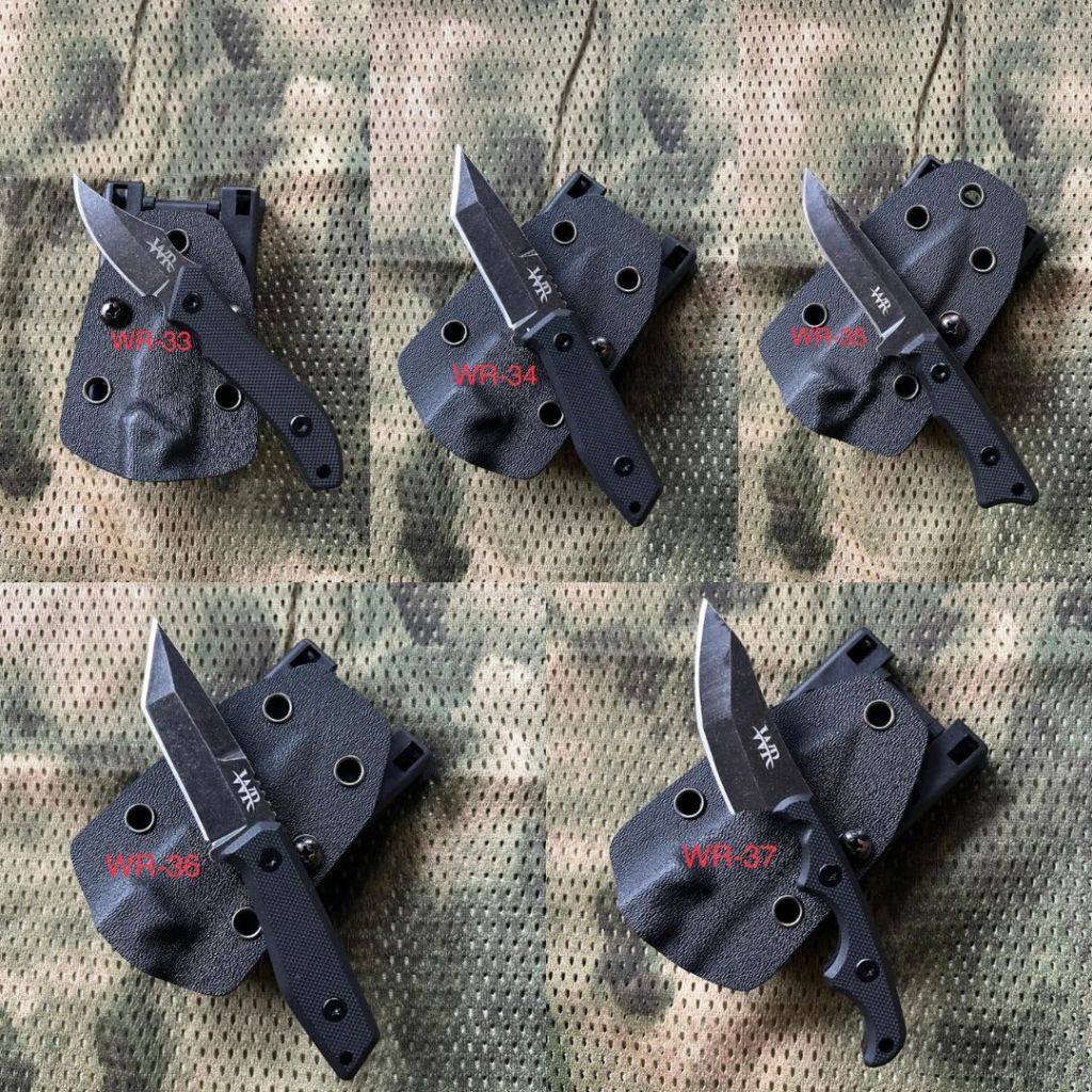 Pisau Tactical Kydex WR 33 - 37 Mini / Pisau WR Tactical Outdoor + Holster Dan Teklock / Pisau Campi