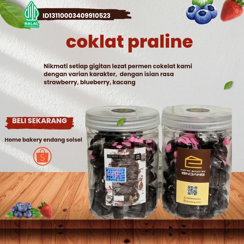 

COKLAT PRALINE ISI 50 PCS DARK COMPOUND PERMEN COKLAT KARAKTER